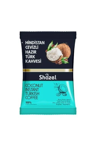 Shazel Hindistan Cevizli Hazır Türk Kahvesi 100 gr x 6 Adet ürün görseli 1