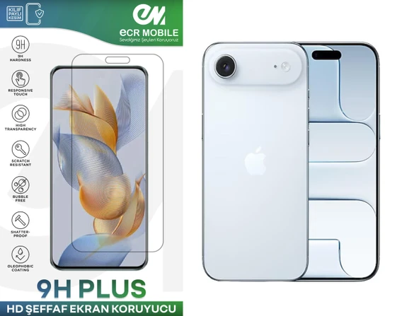Iphone 17 Air ile Uyumlu Ekran Koruyucu 9H Esnek Nano Cam Şeffaf ürün görseli 1