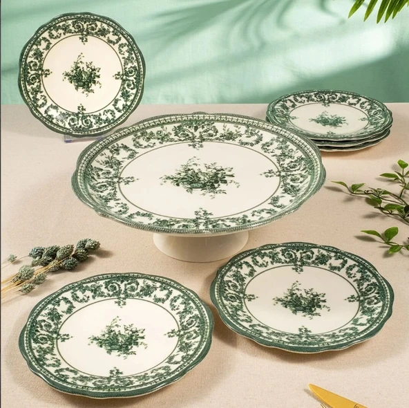 Fecra Majestic Green 8 Parça Sunum Seti - Resim 3