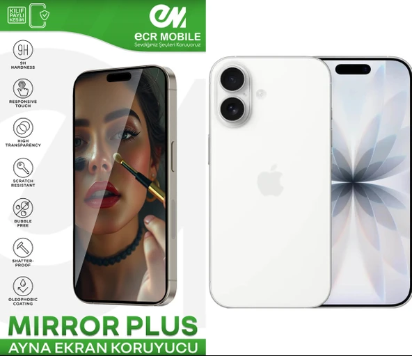 Iphone 17 ile Uyumlu Esnek Ayna(Mirror) 9H Nano Ekran Koruyucu ürün görseli 1