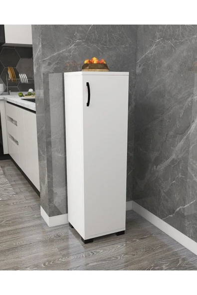 Irmak Mobilya Çok Amaçlı Tek Kapaklı Mini Dolap Erzak Dolabı Banyo Dolabı ürün görseli 1