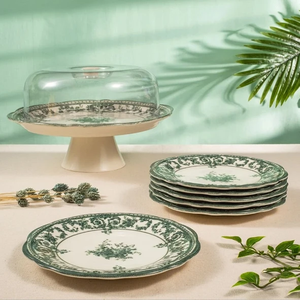 Fecra Majestic Green 8 Parça Sunum Seti - Resim 2