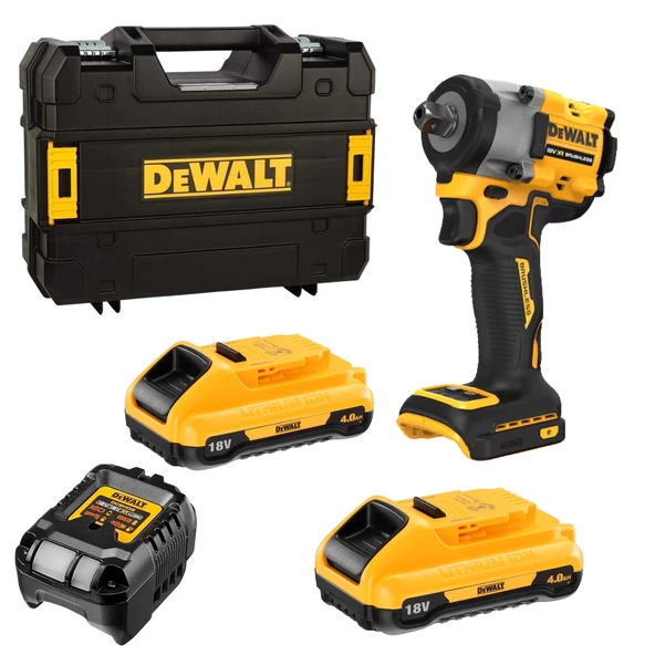 Dewalt DCF922P2T-QW 18V 4.0Ah Li-Ion Kömürsüz Çift Akülü Somun Sıkma ürün görseli 1
