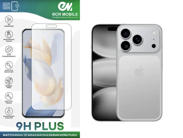 Iphone 17 Pro ile Uyumlu Ekran Koruyucu MAT Parmak İzi Bırakmayan Esnek Nano Kırılmayan ürün görseli 1