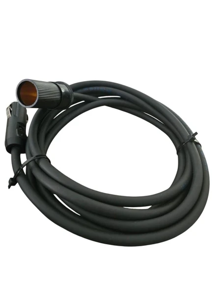 Araç Çakmak Uzatma Kablosu 12-24 Volt 16 Amper 2 X1,5mm TTR Bakır 3 Mt-Siyah ürün görseli 1
