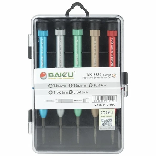Baku BK-5530 Telefon Tamir 5in1 Tornavida Seti ürün görseli 1