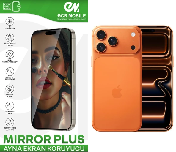 Iphone 17 Pro Max ile Uyumlu Esnek Ayna(Mirror) 9H Nano Ekran Koruyucu ürün görseli 1