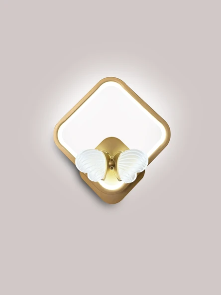 Kelebek Kare Modern İthal Led Aplik - Resim 2