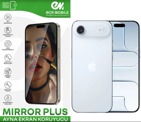Iphone 17 Air ile Uyumlu Esnek Ayna(Mirror) 9H Nano Ekran Koruyucu ürün görseli 1