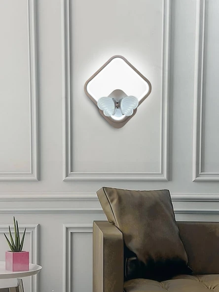 Kelebek Kare Modern İthal Led Aplik ürün görseli 1