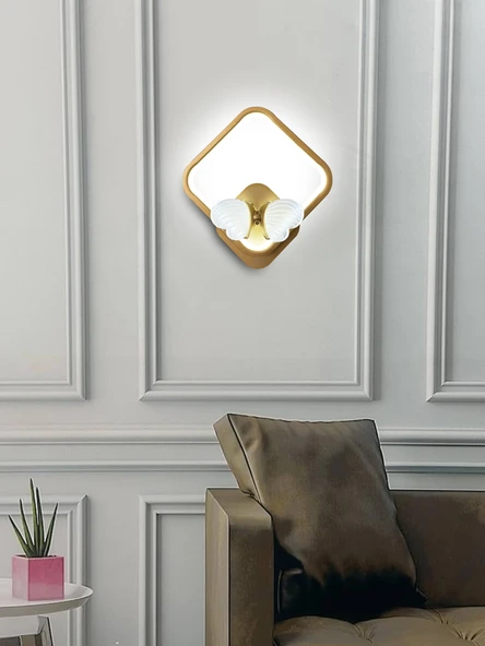 Kelebek Kare Modern İthal Led Aplik - Resim 4