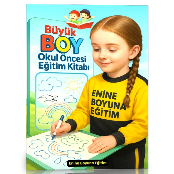 Büyük Boy Okul Öncesi YAZ-SİL Eğitim Kitabı ürün görseli 1