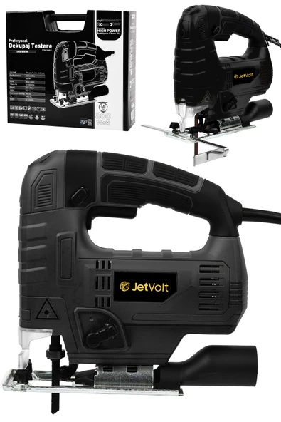 JetVolt 800W Bakır Sargılı Professional Devir Ayarlı Dekupaj Bıçkı Testere Makinası - Siyah ürün görseli 1