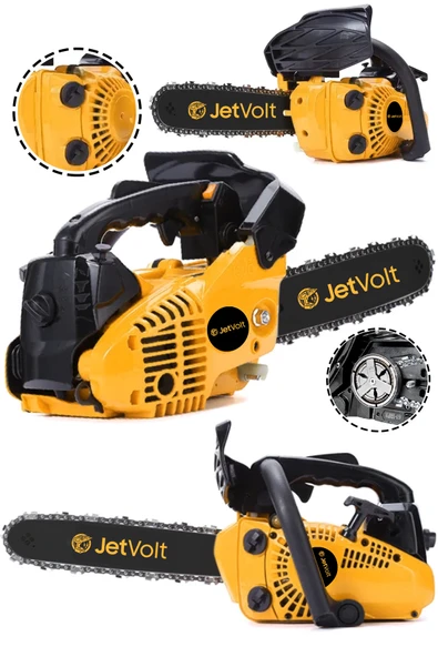JetVolt 25cc Mini Benzinli Testere Ağaç Odun Dal Budama Ve Kesme Testeresi Hızar Motoru - Sarı ürün görseli 1