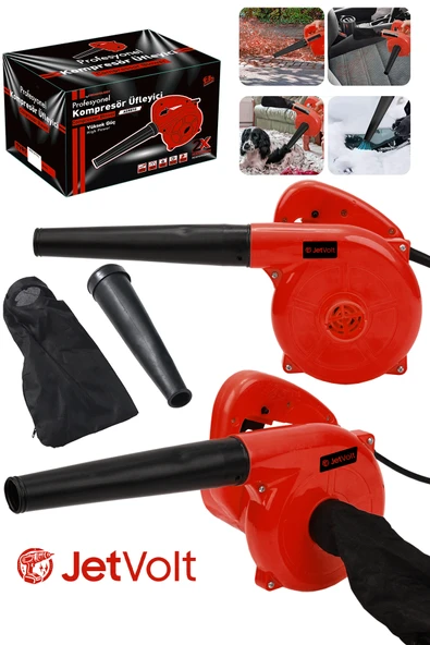 JetVolt Hava Üfleme Emme Makinesi 6 Kademe Devir Ayarlı 600 Watt Elektrikli Hava Üfleme Körüğü - Kırmızı ürün görseli 1