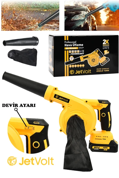 JetVolt 21V Şarjlı Kompresör Hava Üfleme Makinesi - Sarı ürün görseli 1