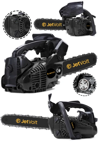 JetVolt 25cc Mini Benzinli Testere Ağaç Odun Dal Budama Ve Kesme Testeresi Hızar Motoru - Siyah ürün görseli 1