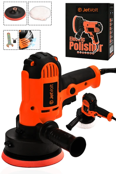 JetVolt 12V 8 Kademli Cila Pasta Parlatma Polisaj Makinesi - Kırmızı ürün görseli 1