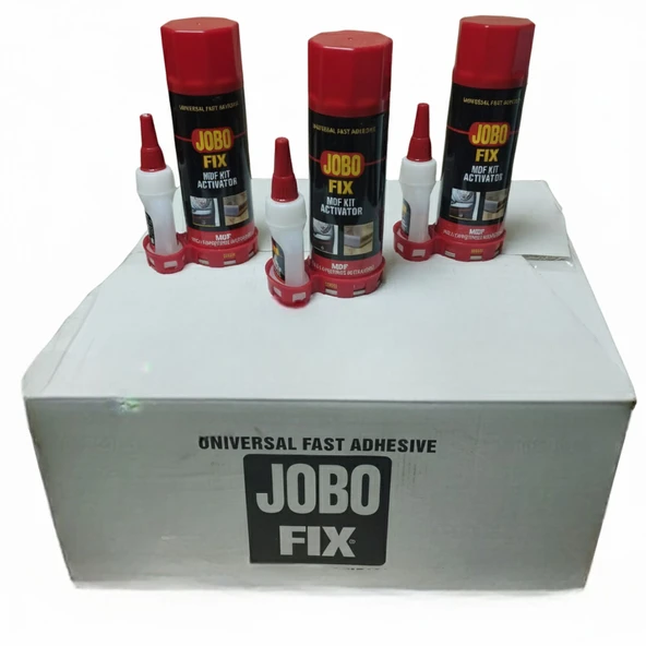 JOBO FİX MDF HIZLI YAPIŞTIRICI SPREYİ & GENEL AMAÇLI HIZLI YAPIŞTIRICI 24 ADET 1 KOLİ ürün görseli 1