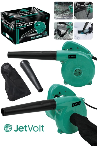 JetVolt Hava Üfleme Emme Makinesi 6 Kademe Devir Ayarlı 600 Watt Elektrikli Hava Üfleme Körüğü - Yeşil ürün görseli 1