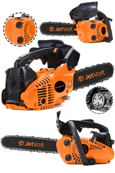 JetVolt 25cc Mini Benzinli Testere Ağaç Odun Dal Budama Ve Kesme Testeresi Hızar Motoru - Turuncu ürün görseli 1