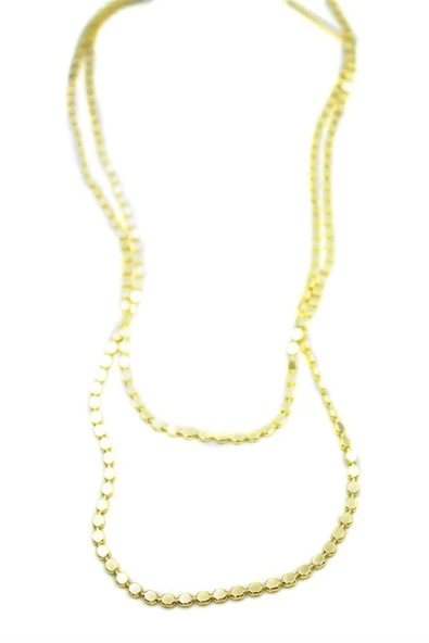Ezme Zincir Kolye - 90cm - Altın - Resim 2