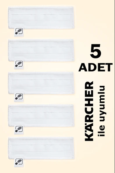 Karcher Uyumlu 5 ADET Mop Bezi EasyFix SC1 / SC2 / SC3 / SC4 / SC5 ürün görseli 1