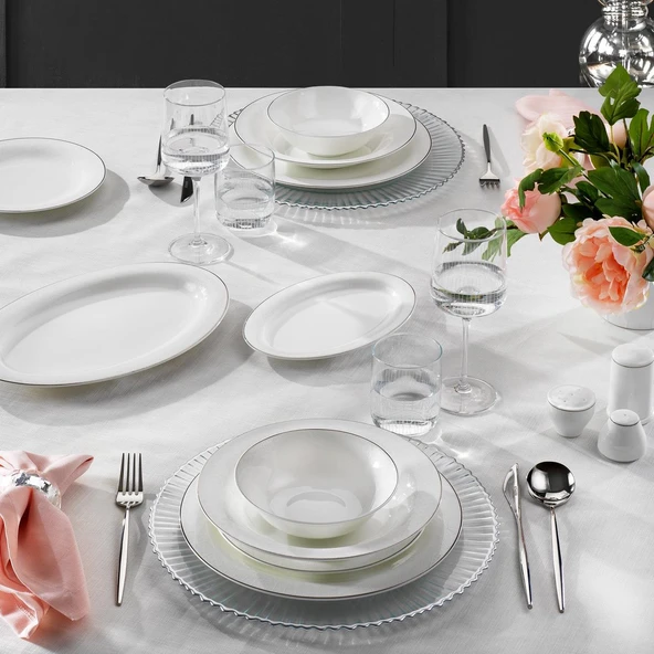 Schafer Silver Yemek Takımı 56 Parça-Platin 02 - Resim 4
