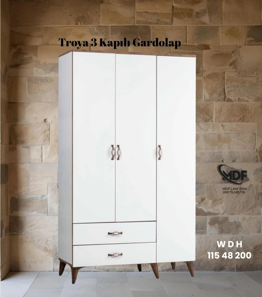 TROYA 3 KAPILI DOLAP / GARDOLAP ürün görseli 1