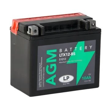 LP LTX12-BS (YTX12-BS) AGM AKÜ 12V 10A CCA 180/L:150 /W:87 /H:130 ürün görseli 1