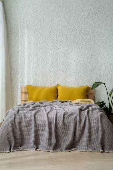 MYLASA HOME Müslin 7 Katlı Lira Serisi Yorgan Çift Kişilik 240x260cm (Çift Taraflı) ürün görseli 1