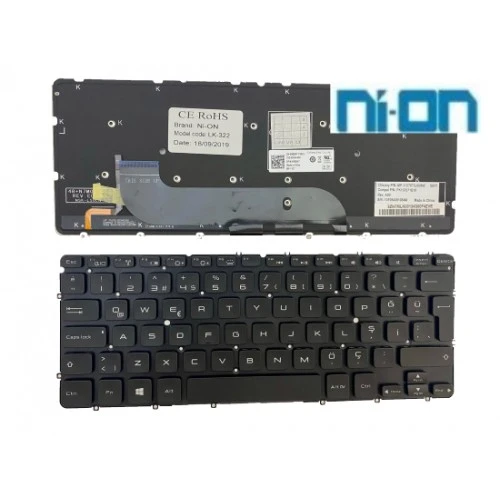 Nion Dell P29G P29G001 uyumlu Notebook Klavye (Siyah TR Aydınlatmalı) ürün görseli 1