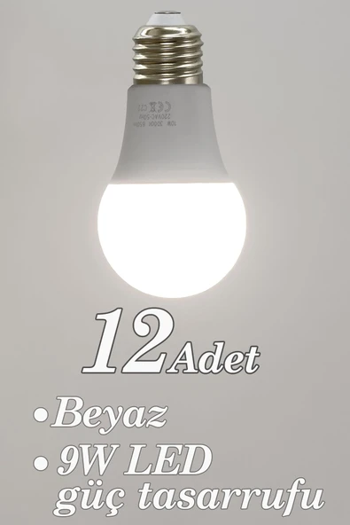Vivido Home Beyaz 12 Adet Led Ampul 9W ürün görseli 1