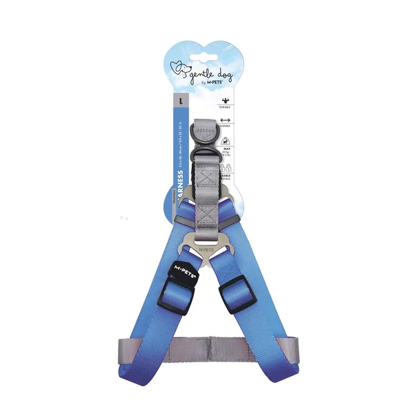 M-Pets Gentle Triangle Köpek Göğüs Tasması Mavi S ürün görseli 1