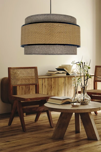 Vivido Home Hazeran Rattan Dopia Kumbeji Avize ürün görseli 1