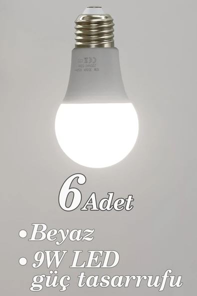 Vivido Home Beyaz 6 Adet Led Ampul 9W ürün görseli 1