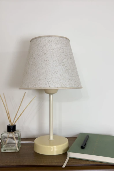 Vivido Home Dora Kumaş Krem Abajur - Resim 3