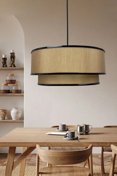 Vivido Home Vintage Siyah Şeritli Avize ürün görseli 1