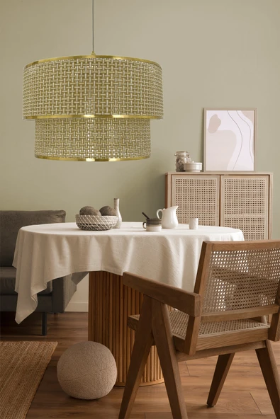 Vivido Home Premium Doğal Rattan Avize ürün görseli 1
