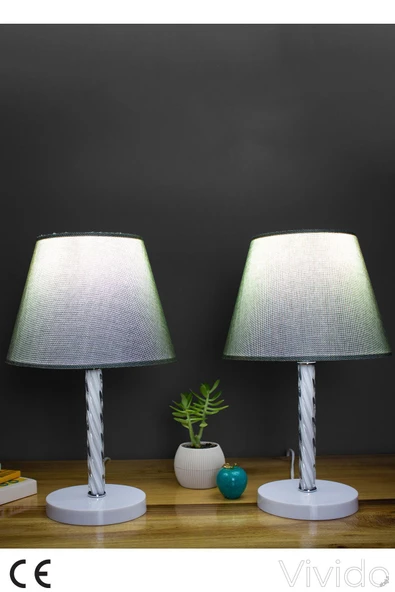 Vivido Home Yeşil Elegant İkili Abajur ürün görseli 1
