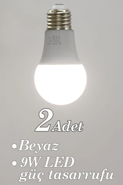 Vivido Home Beyaz 2 Adet Led Ampul 9W ürün görseli 1