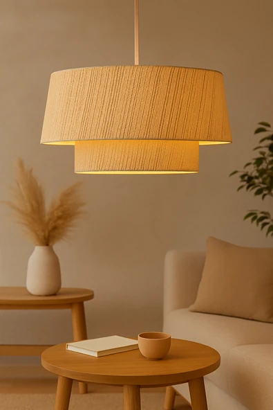 Vivido Home Mira Grande Rattan Hasır Avize ürün görseli 1