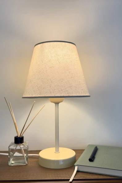 Vivido Home Dora Kumaş Krem Abajur ürün görseli 1