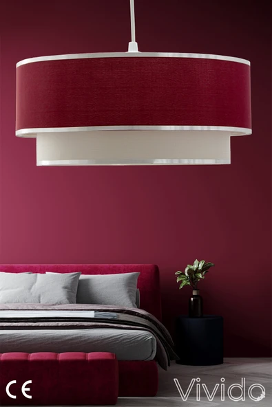 Vivido Home Bordo Vivid Tekli Sarkıt Avize ürün görseli 1