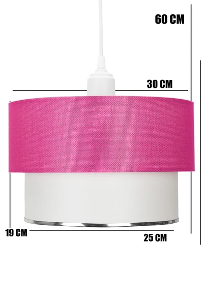Vivido Abajur Pembe Deko Tekli Sarkıt Avize - Resim 3