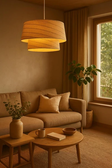 Vivido Home Riva Grande Rattan Hasır Avize ürün görseli 1