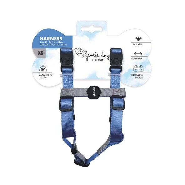 M-Pets Gentle Köpek Göğüs Tasması Mavi XS ürün görseli 1