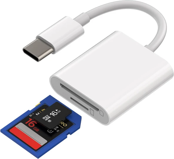 Type C Kart Okuyucu Microsd- Sd  2 in 1 - Resim 2