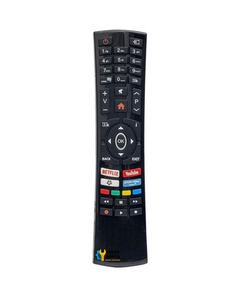 Vestel Uyumlu Netflix-Youtube-Prime Video Tuşlu Led Tv Kumanda RC4390P-30101765 ürün görseli 1