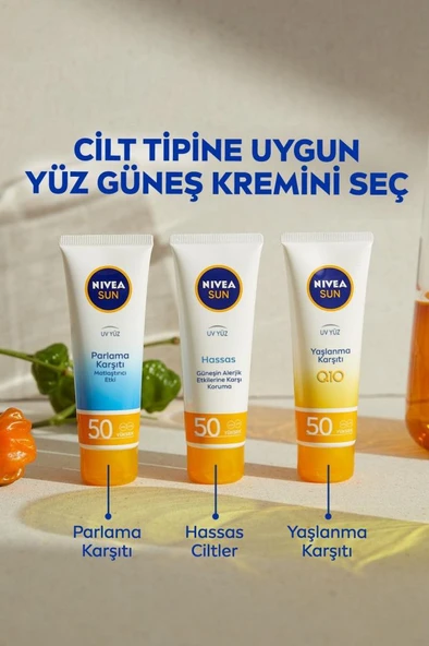 Nivea Sun Hassas Yatıştırıcı Güneş Koruyucu Yüz Kremi SPF50 50 ml - Resim 5